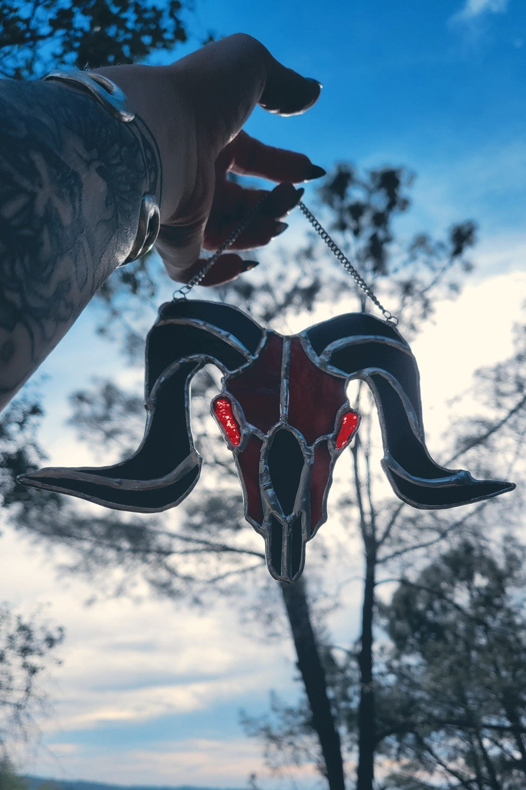 Goat Skull, Red Eyes