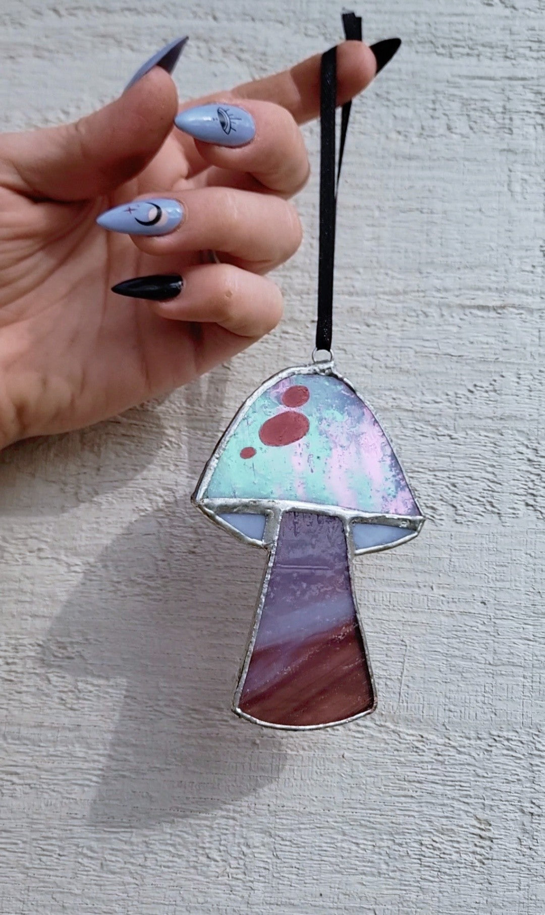 Mushroom Yule Ornament - Purples