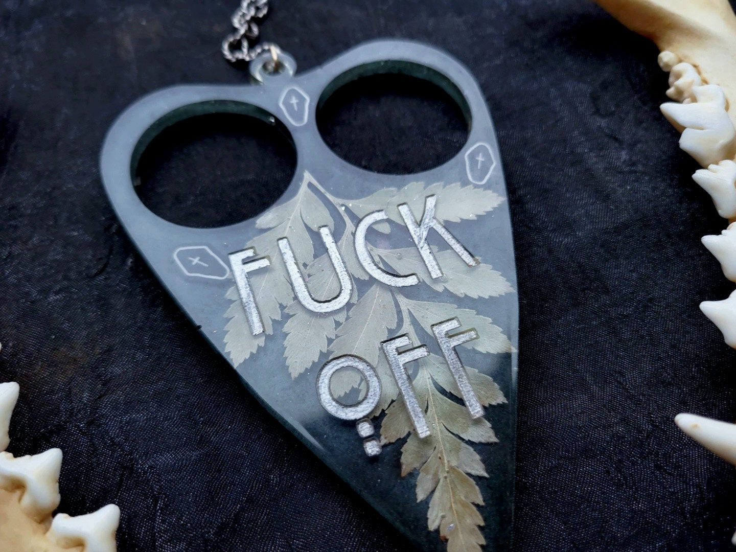 Resin - F*CK OFF Self Protection Planchette Blk