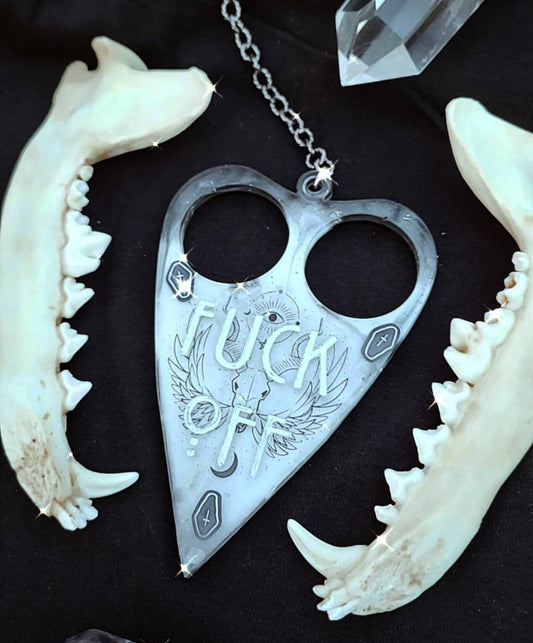 Resin - F*CK OFF Self Protection Planchette White