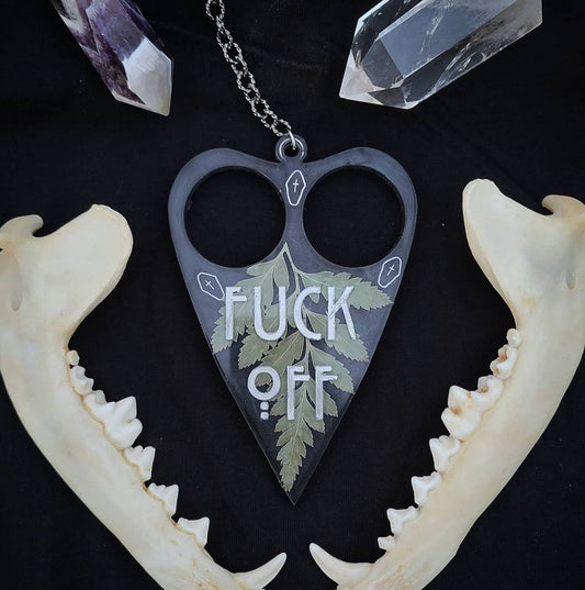 Resin - F*CK OFF Self Protection Planchette Blk
