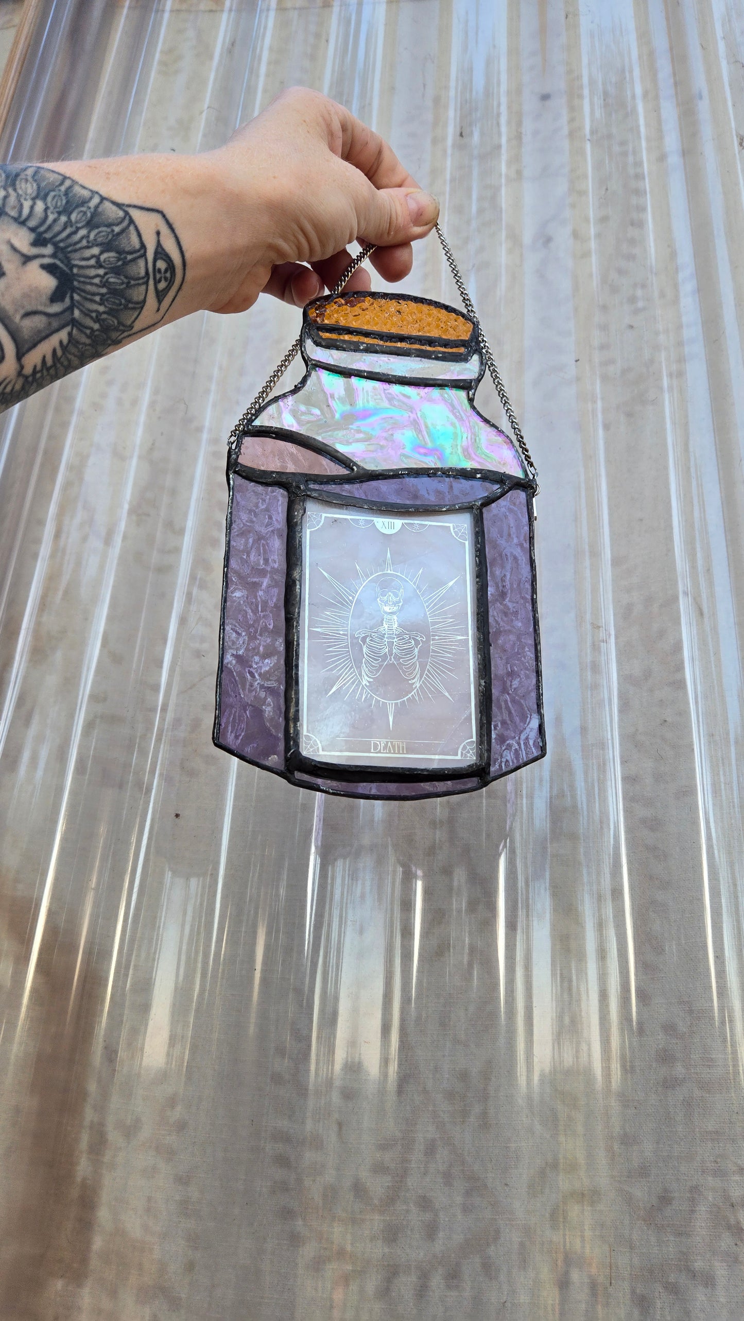 Death Tarot Card Potion Bottle ~encapsulated~